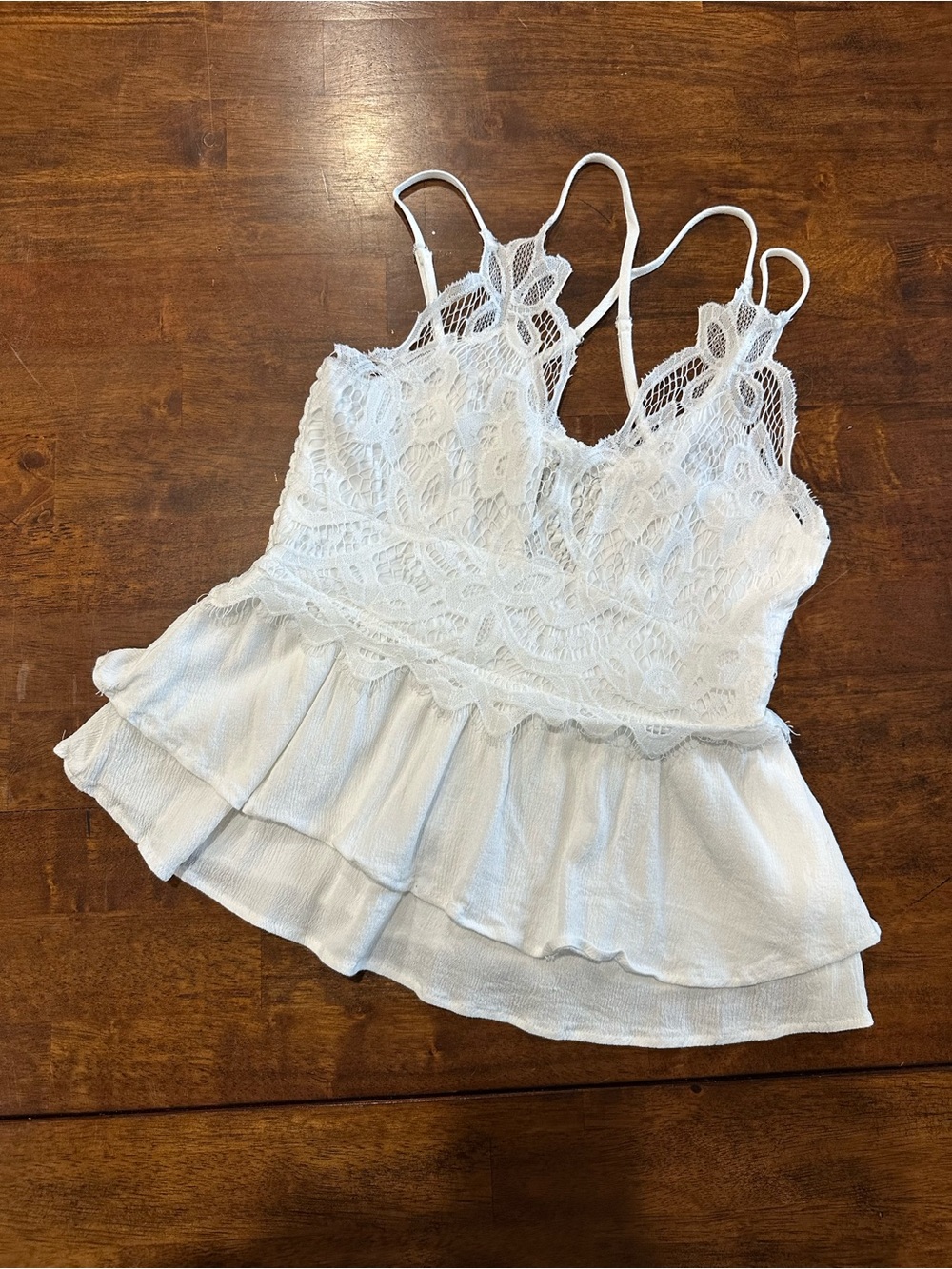 Entro Lacy Peplum Top